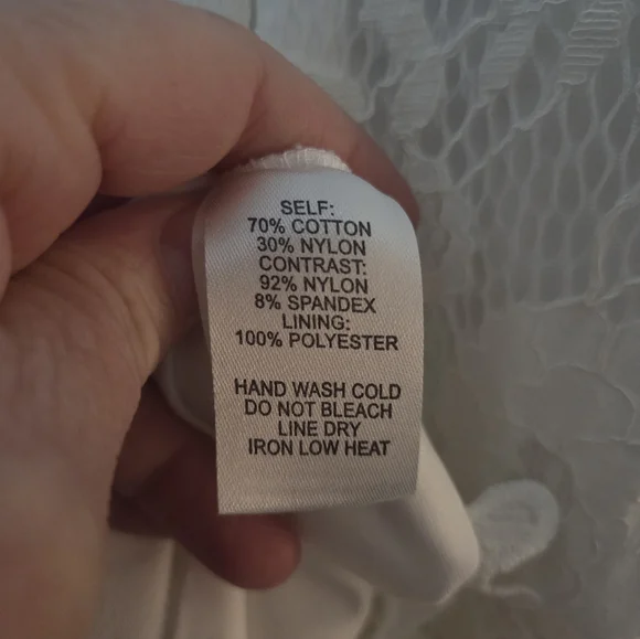 Lulus Lacey Lane White Lace Mesh Sleeve Dress Size S - Picture 5 of 6